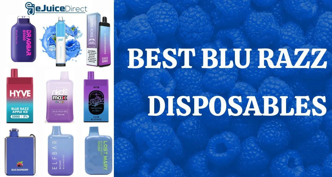 blueberry vs blue razz, różnica borówka blue razz, porównanie smaków e-liquid - Best Blu Razz Disposable Vapes — eJuiceDirect