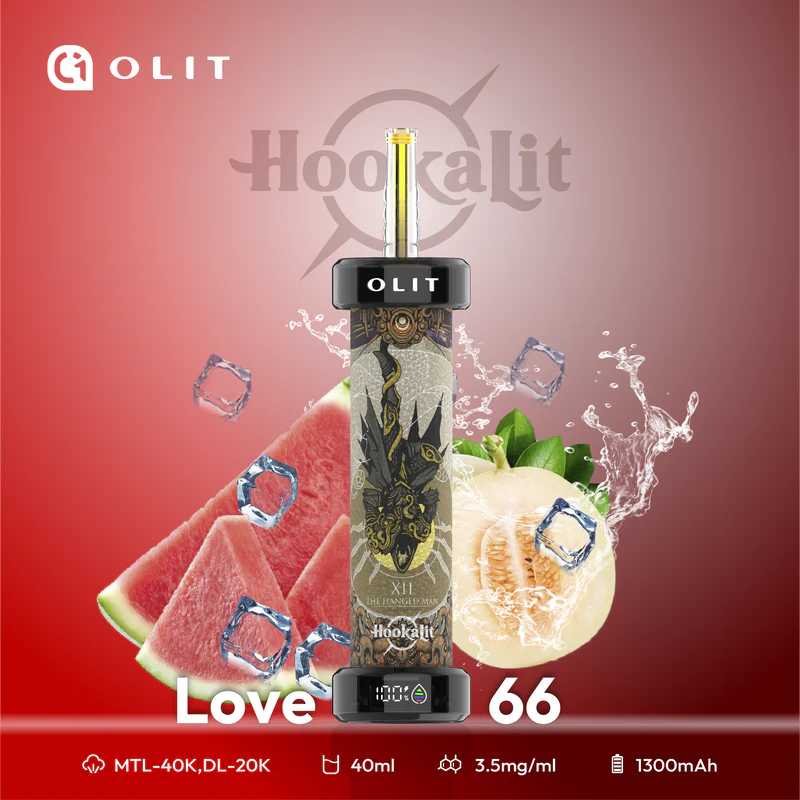 Love 66 smak vape, arbuz marakuja mięta e-liquid, kultowy smak shishy - Love 66 - Olit 40K Shisha dla Smakowego Doświadczenia Wapowania