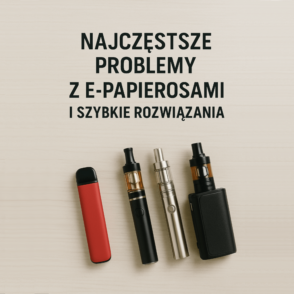 spalony e-papieros, problem z vape, zepsuty vape, nieprzyjemny smak, frustracja vape - Najczęstsze problemy z e-papierosami i szybkie rozwiązania