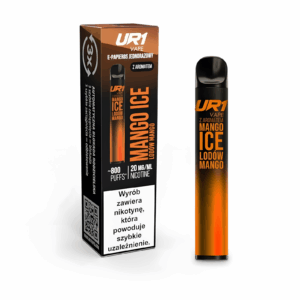 Zbliżenie na detale obudowy UR1 vape 800 puffs.