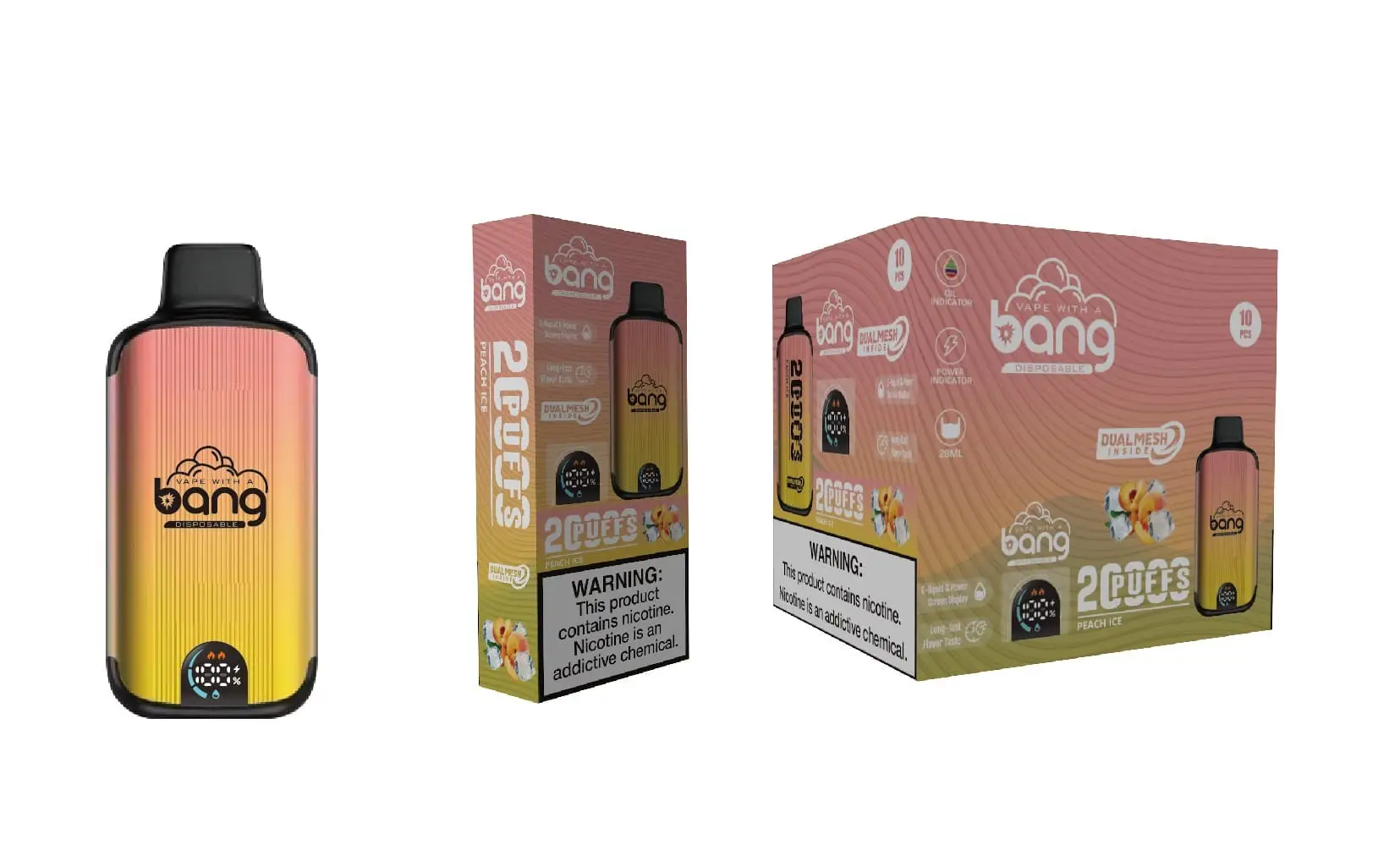 e-papierosy dual mesh bestsellery, Fizzy Twins 20000, Bang King vape, Hifancy e-papieros, produkty dual mesh - Bang King 20000 Puffs | dual mesh 0%-5% nicotine, LED display ...