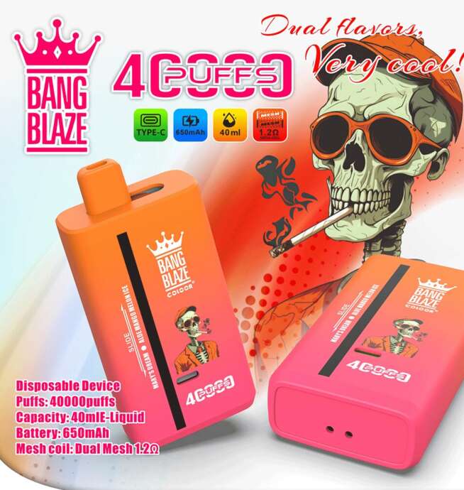 Bang Blaze 40000 Dual Flavor, e-papieros dwusmakowy, jednorazowy vape wielosmakowy, nowoczesny e-papieros - Bang Blaze 40000 40K Puffs 2% 3% 5% Nikotynowy podwójny smak ...