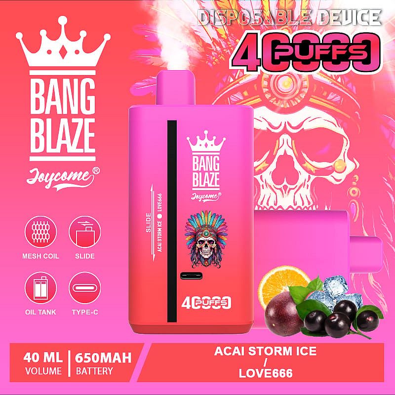 Bang Blaze przełącznik smaków, fizyczny przycisk zmiany smaku e-papierosa, vape switch mechanism, zmiana smaku jednym ruchem - Bang Blaze 40K 40000 Puffs | podwójny smak, 40 ml, 32 smaki ...