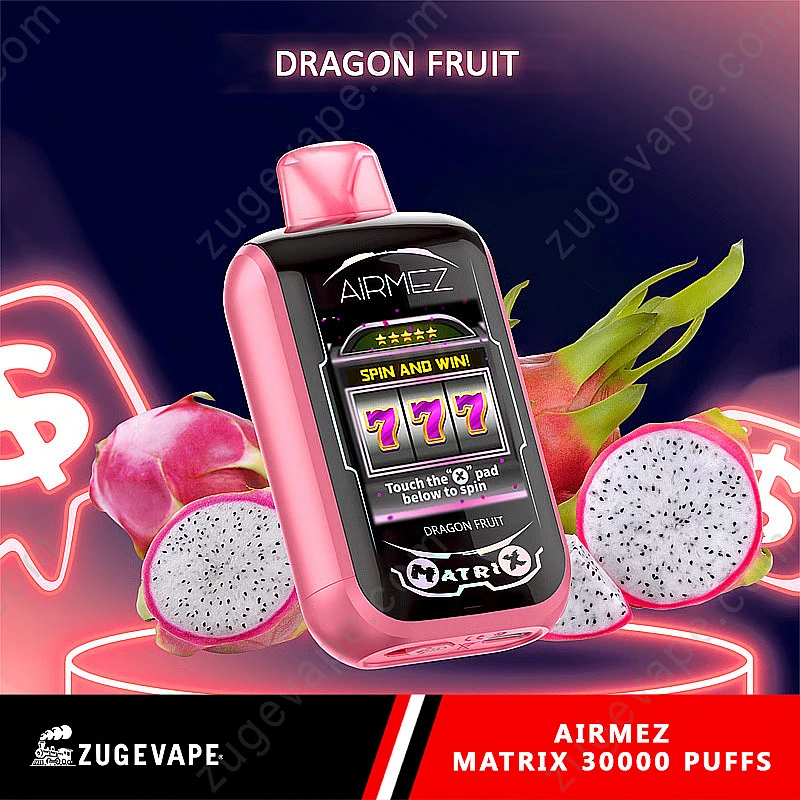 Airmez Matrix Pro, e-papieros z dużym ekranem, kontrola parametrów vape, interfejs użytkownika vape, Airmez wyświetlacz HD - Airmez Matrix Pro 30000 Puffs – Touch Pad 30k Vape (EU Warehouse ...