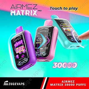 vape tryb Boost gęsta chmura dymu, Airmez Matrix Pro tryb Matrix, intensywne wapowanie - Airmez Matrix Pro 30000 Puffs – Touch Pad 30k Vape (EU Warehouse ...