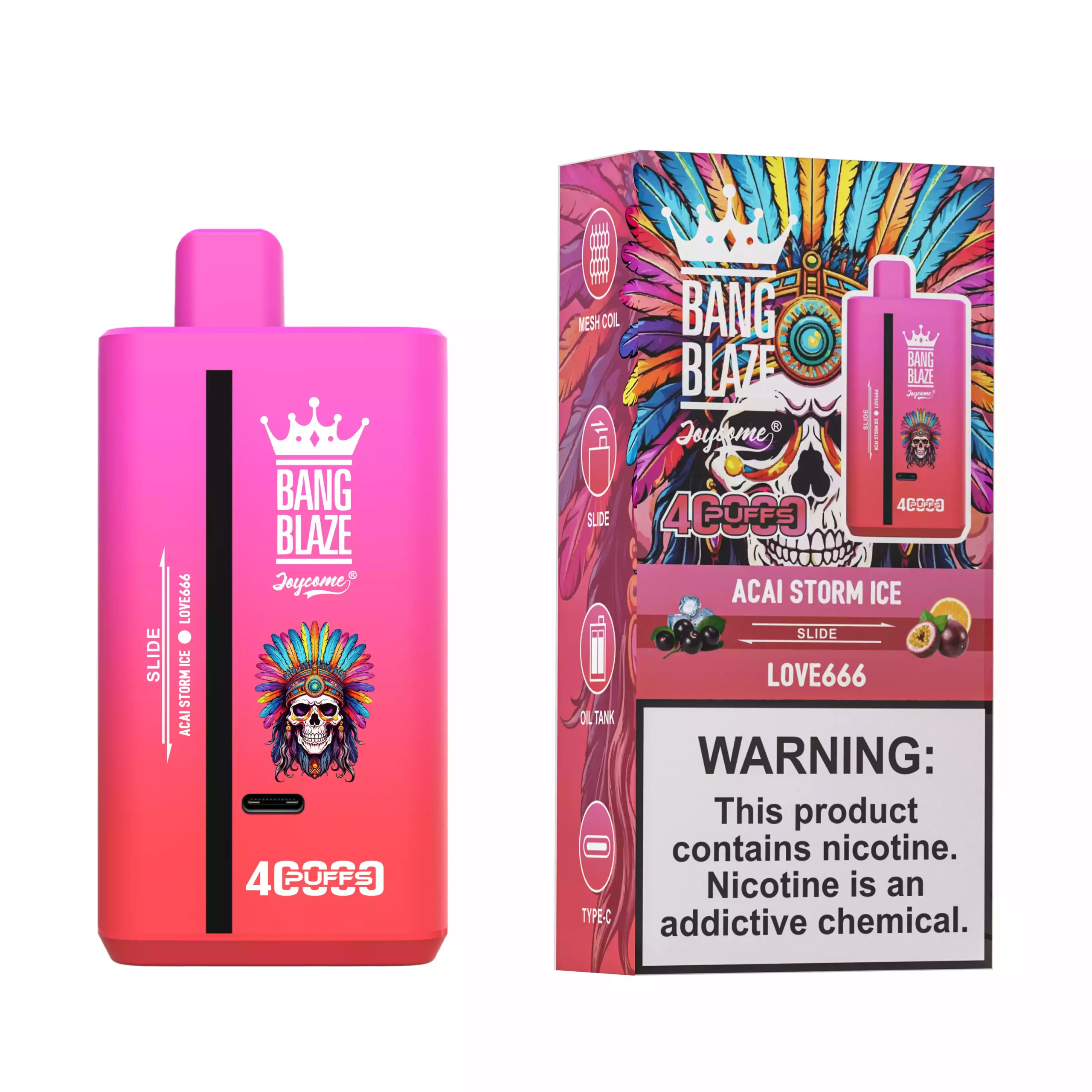 Bang Blaze 40000 Dual Flavor vape, e-papieros z podwójnym smakiem, innowacyjny vape, przełącznik smaków e-papierosa - BANG BLAZE 40000 Puffs DSK041 Dual Flavor Low Nicotine Bulk Buy ...