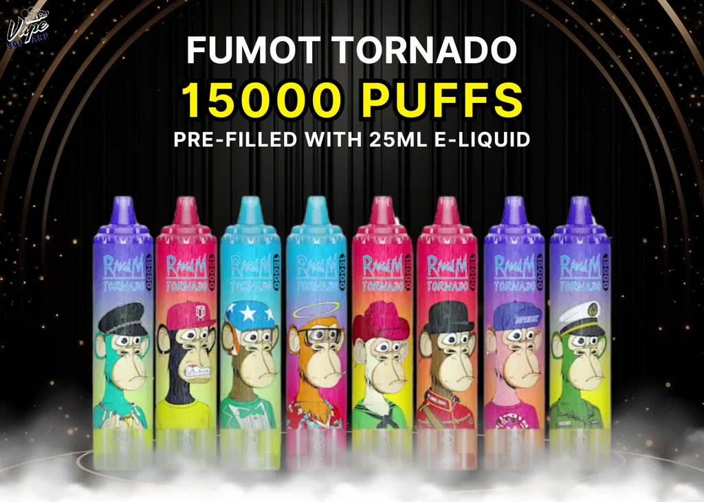 Fumot RandM Tornado 15000 vape device, Hifancy Dream 45000 disposable vape, side-by-side vape comparison products - Fumot Tornado 15000 Disposable Vape UK - Shop Now