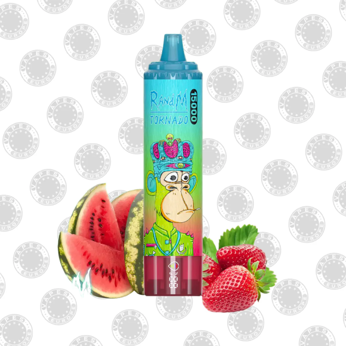 Fumot RandM Tornado 15000 Puffs, e-papieros Strawberry Watermelon, liquid truskawka arbuz, popularny vape Polska, vaperzy warszawa - RandM Tornado 15000 Puffs - Strawberry Watermelon