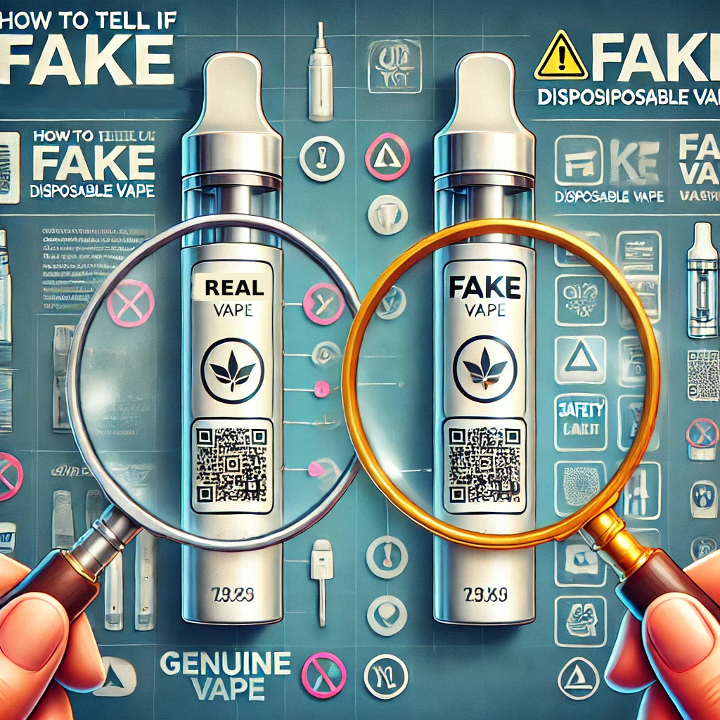 fake vape packaging blurry print, genuine vs counterfeit vape box errors, poor print quality packaging comparison - How do I know if a Disposable is original or fake - Vibe Medina