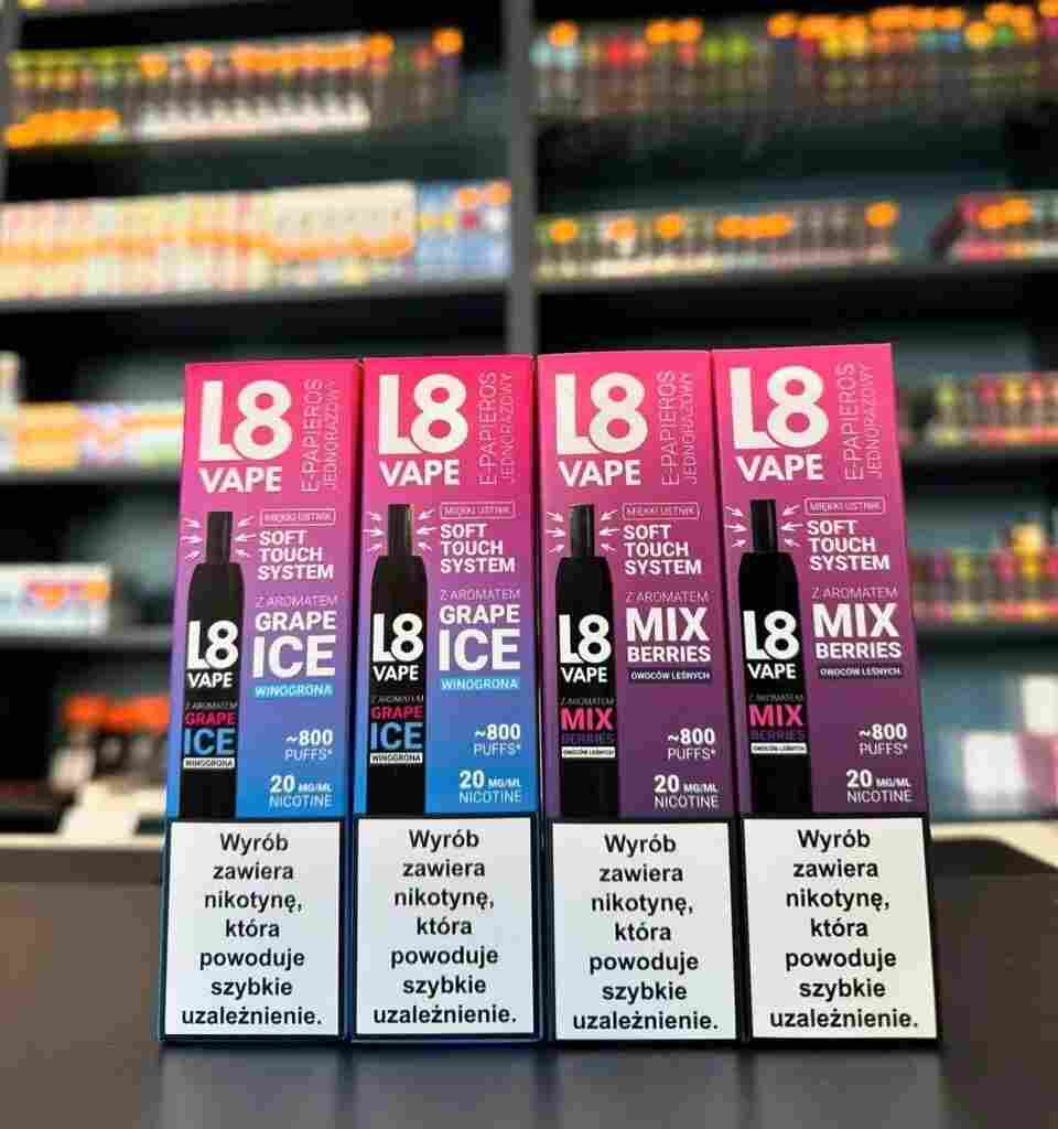 porównanie e-papierosów, L8 Vape 800 vs Hifancy 45000, bitwa vape, lepszy e-papieros - Najlepszy vape 800 puffs w 2026? Ranking l8, Ur1 i Esin Vape! -