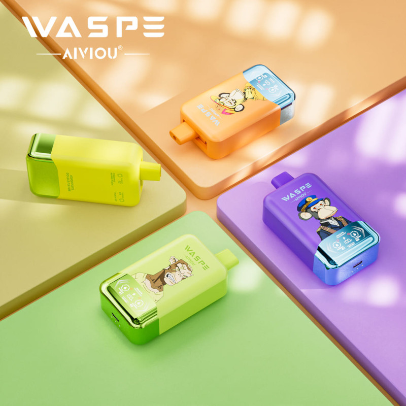 Dual flavor e-papieros, kontrast smaków, Cherry Coke Blueberry Ice razem, dwie strony smaku, wybór smaku - Waspe 40k Cherry Cola Ice & Strawberry Raspberry Candy — E ...