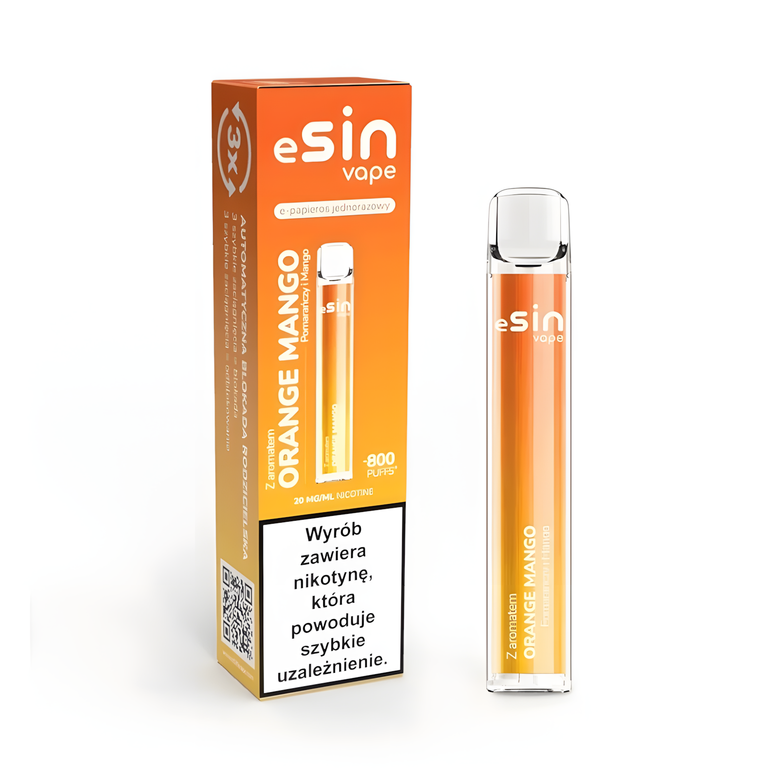 Esin Vape design Baltic Chic, elegancki e-papieros, minimalistyczny design vape, smukły jednorazowy e-papieros - eSIN vape 800 puffs - E-papierosy Jednorazowe: Łatwe, Smaczne ...