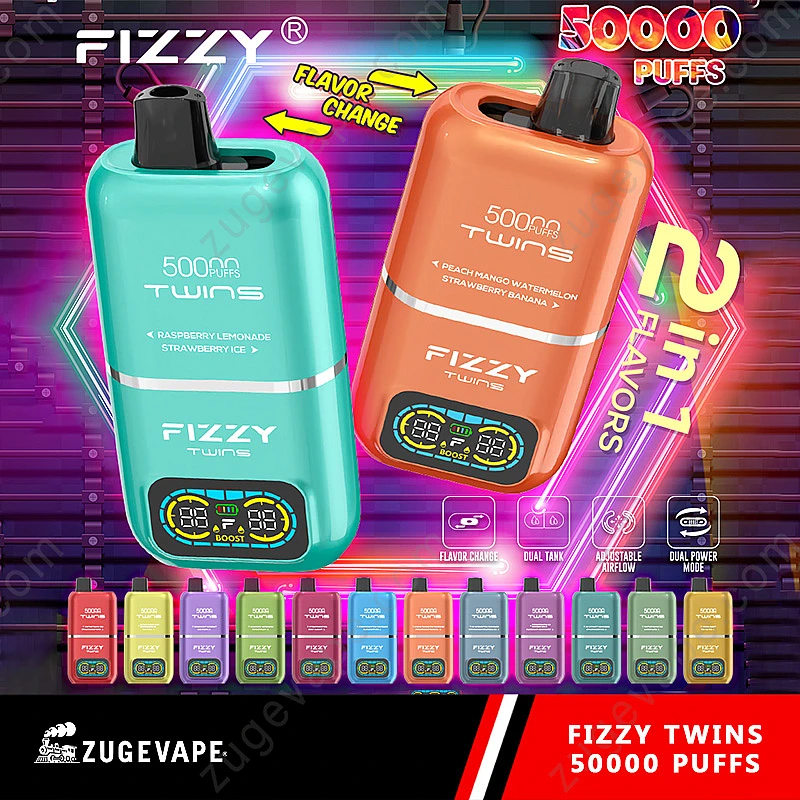 Fizzy Twins Hifancy Space porównanie e-papieros, starcie gigantów vape, bitwa e-papierosów, vape comparison - Fizzy Twins 50000 Puffs 50k Double Flavor Disposable Vape EU ...