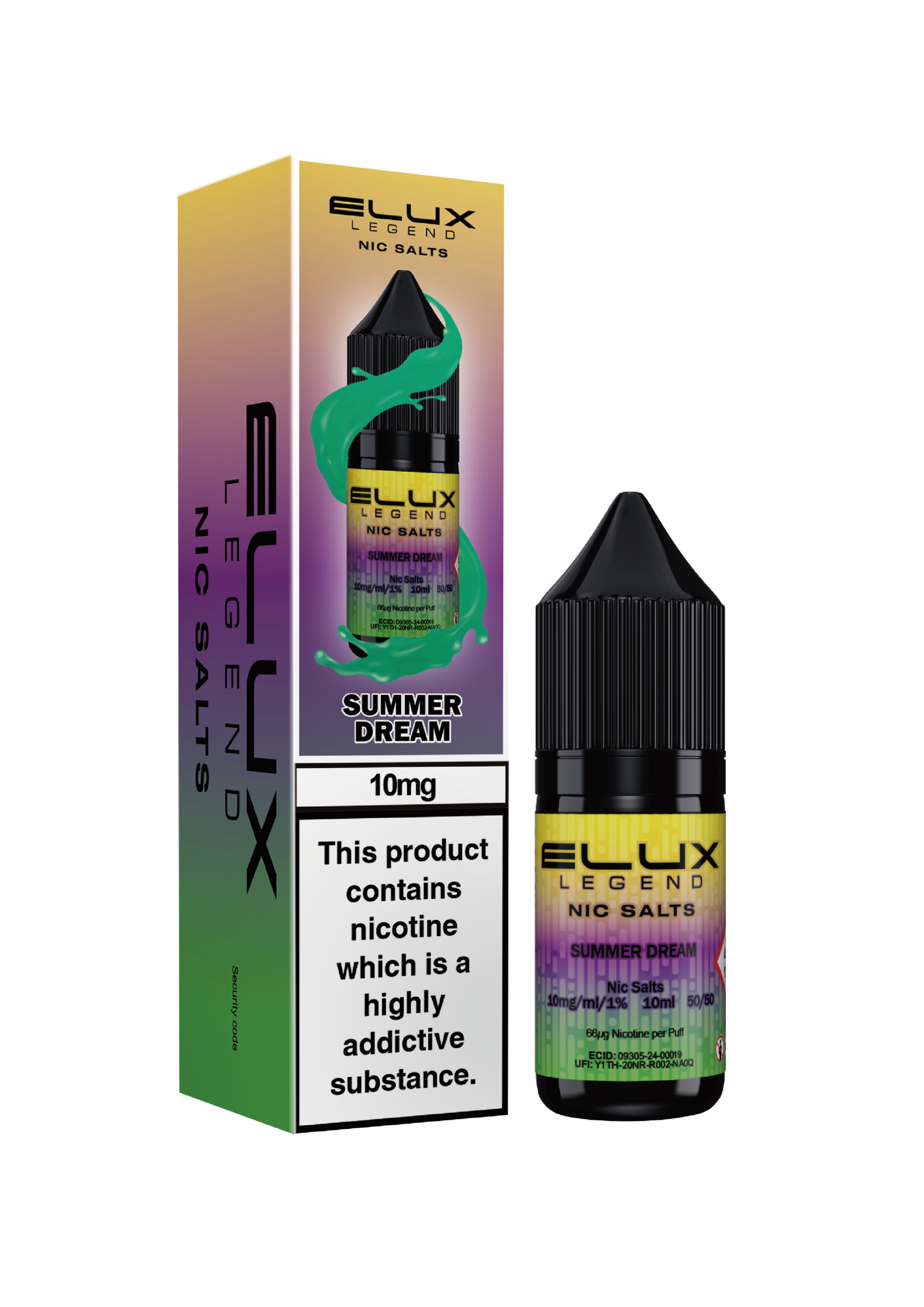 Summer Dream e-liquid, Bali wakacje, luksusowy raj, egzotyczna plaża, relaks palmy vaping - Summer Dream Flavour Nic Salt E-Liquid by ELUX (10ml) - Vapable