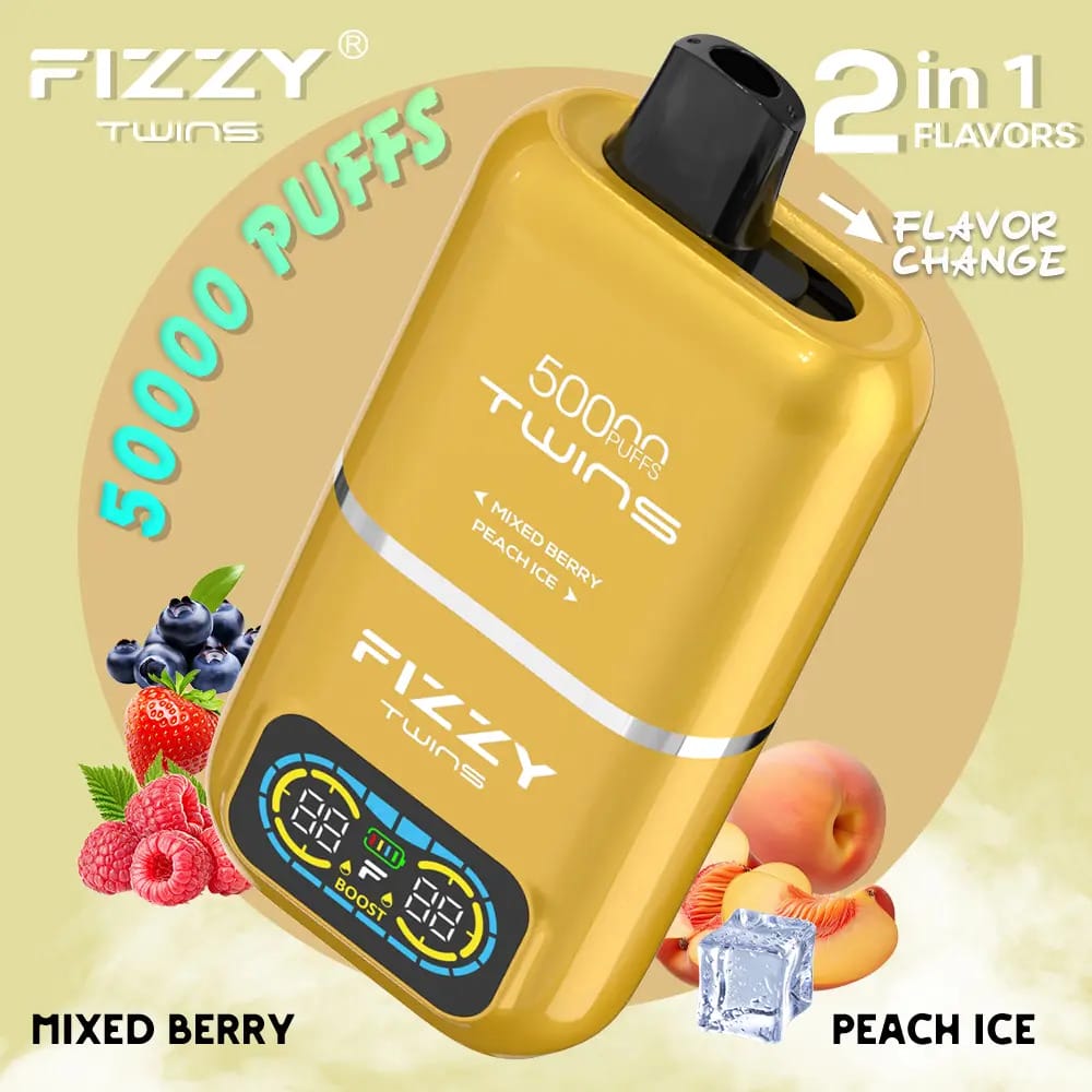 alternatywne e-papierosy jednorazowe, Fizzy Twins 50000, Bang Blaze 40000, XCOR Dubai Night 28000, różne modele vape, wybór e-papierosów - Fizzy Twins 50000 Puffs Jednorazowy Vape - VapePL