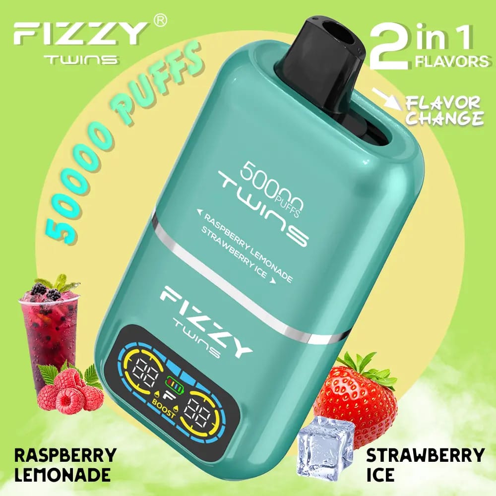 Fizzy Twins,vape jednorazowy,e-papieros z dwoma smakami,smaki vape,VapePrime