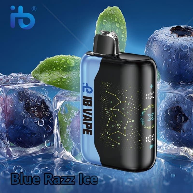 Blue Razz Ice smak vape, niebieska malina lód, owoce mrożone e-liquid, smak e-papierosa, orzeźwiający vape owocowy - Niebieski Razz Ice 35000 Puff - Orzeźwiający E-papieros ...