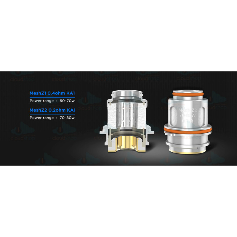 technologia Mesh Coil, grzałka mesh e-papieros, budowa wata vape, innowacyjna grzałka elektroniczna - Grzałka Geek Vape Mesh Z2 0,2ohm