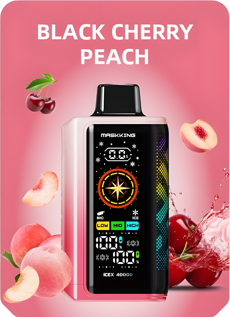 Maskking ICEX 40000 dual screen, inteligentny wyświetlacz vape, Smart UI e-papieros, animowany panel Maskking - Maskking ICEX 40000 Disposable,3-Levels ICE/NIC Control ...