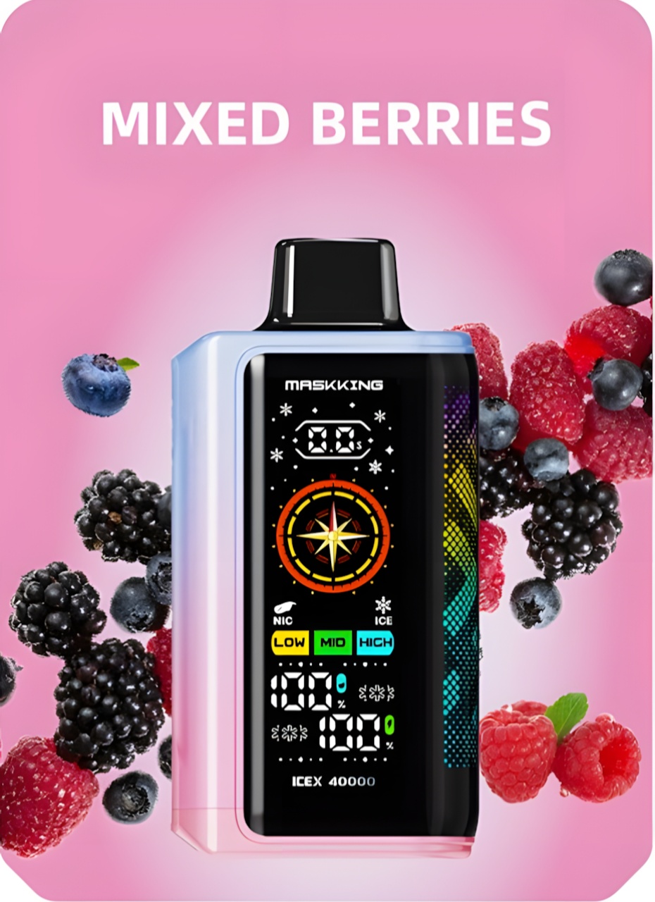 maskking icex smaki, mroźne smaki vape, owoce z lodem e-papieros, e-papieros z owocowymi smakami, arktyczne smaki - Maskking ICEX 40000: Najlepszy Wybór 2026 - 40 000 Zaciągnięć