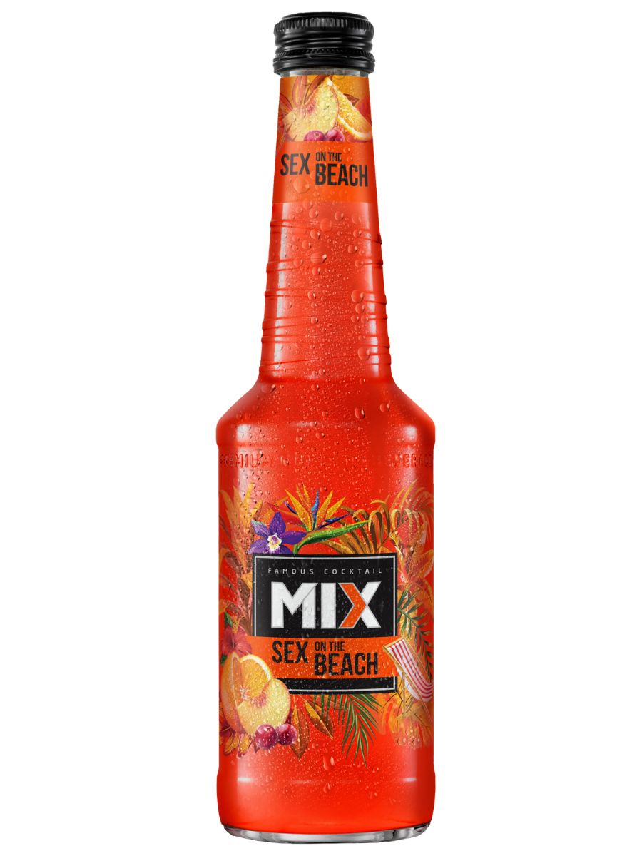 smak Sex On The Beach, e-papieros tropikalny, pomarańcza brzoskwinia jagody rum, drink wakacyjny vape - MIX Cocktail Sex On The Beach 0,33l 4% – MV Group PL
