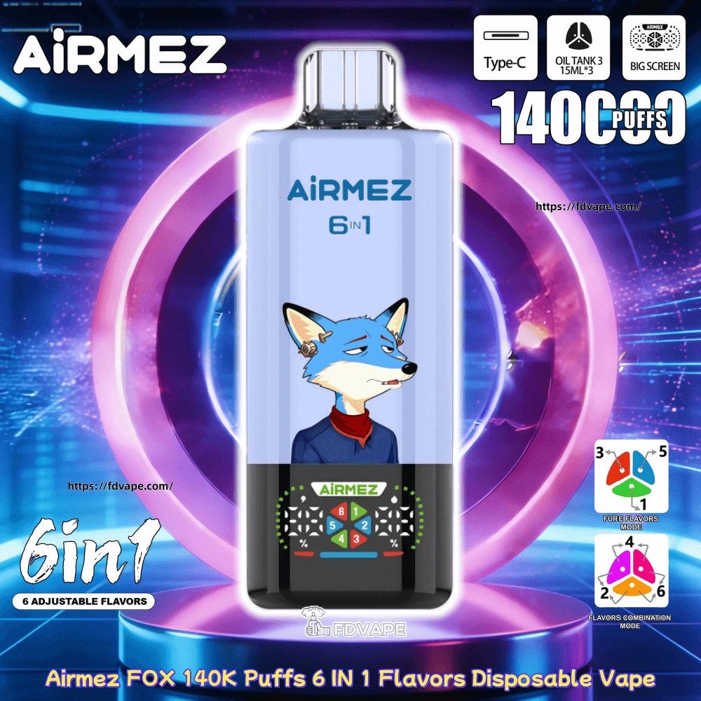 Airmez Fox 120k vs jednorazówki porównanie, ekonomiczne wapowanie, oszczędność kosztów vape, jeden vape wiele jednorazówek - Airmez Fox 120000 120K Puffs Hurtowy Jednorazowy Vape