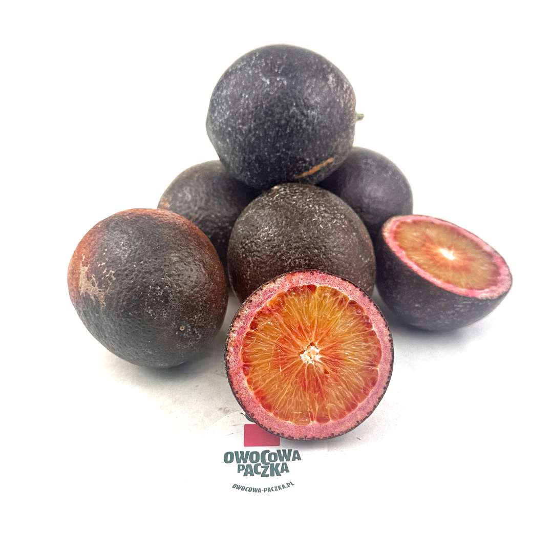 Krwista pomarańcza zbliżenie, świeże cytrusy, nuty smakowe pomarańczy, letnie owoce Włochy - Pomarańcza krwista - Bloody Orange (cena za 1 kg) (Owoce ...