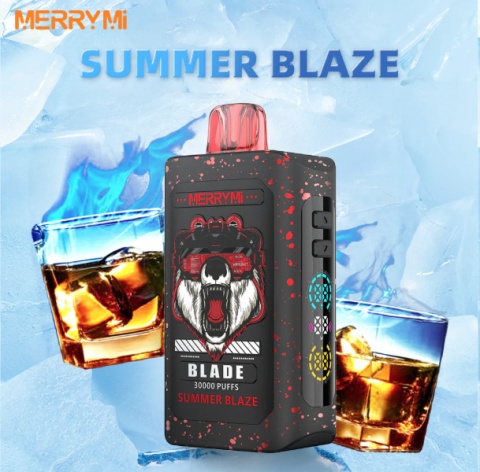 MerryMi Blade 30000 e-papieros, cyberpunkowy vape cienki design, futurystyczny e-papieros wyświetlacz, nowoczesny smukły vape - E-papierosy MerryMi Blade 30 000 Buchów | Jednorazówki