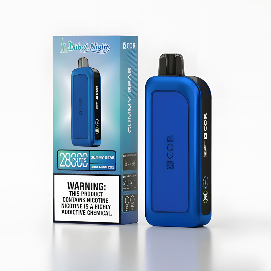 vaper nocna zmiana, nocne zakupy e-papierosów, samotny vaper nocą - Xcor Dubai Night 28000: Smak, który uzależnia