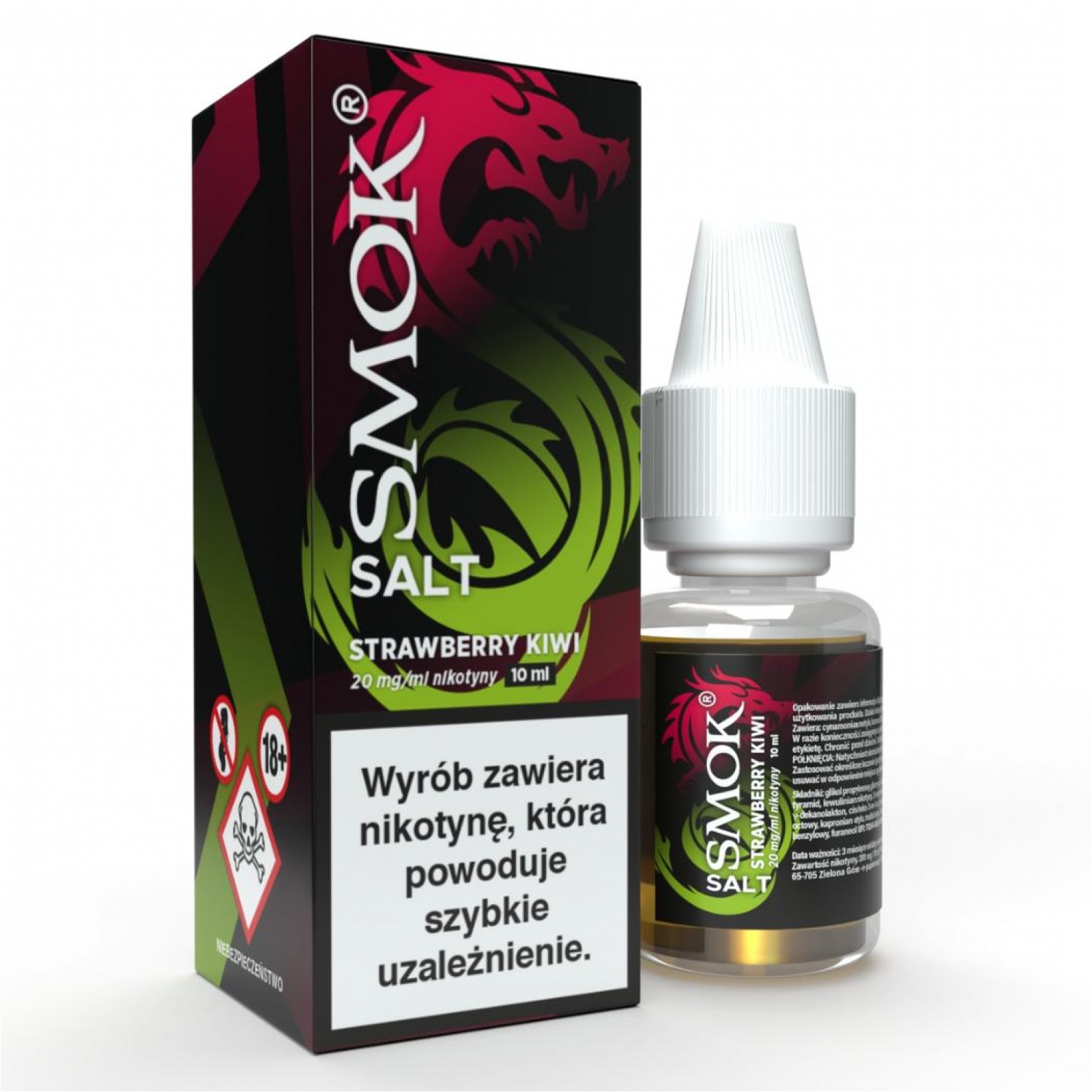smak Strawberry Kiwi vape, soczyste truskawki kiwi e-papieros, zbalansowany smak vape, owocowy e-liquid - Liquid SMOK Salt 10ml Strawberry Kiwi 20mg - e-papierosy.pl