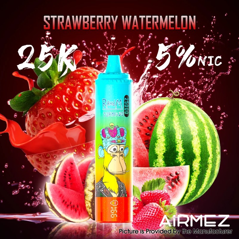 Topowe smaki Airmez Tornado 25000, Blueberry On Ice, Kiwi Passion Fruit Guava vape, Strawberry Watermelon e-liquid, Grape Ice e-papieros - Buy Authentic AiRMEZ Tornado 25k Disposable Vape Kit 650mAh ...