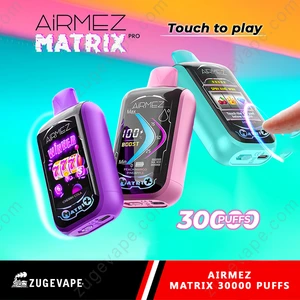Przekrój nowoczesnego e-papierosa Airmez Matrix Pro 30000 pokazujący zaawansowaną technologię grzewczą i stabilny przepływ powietrza.
