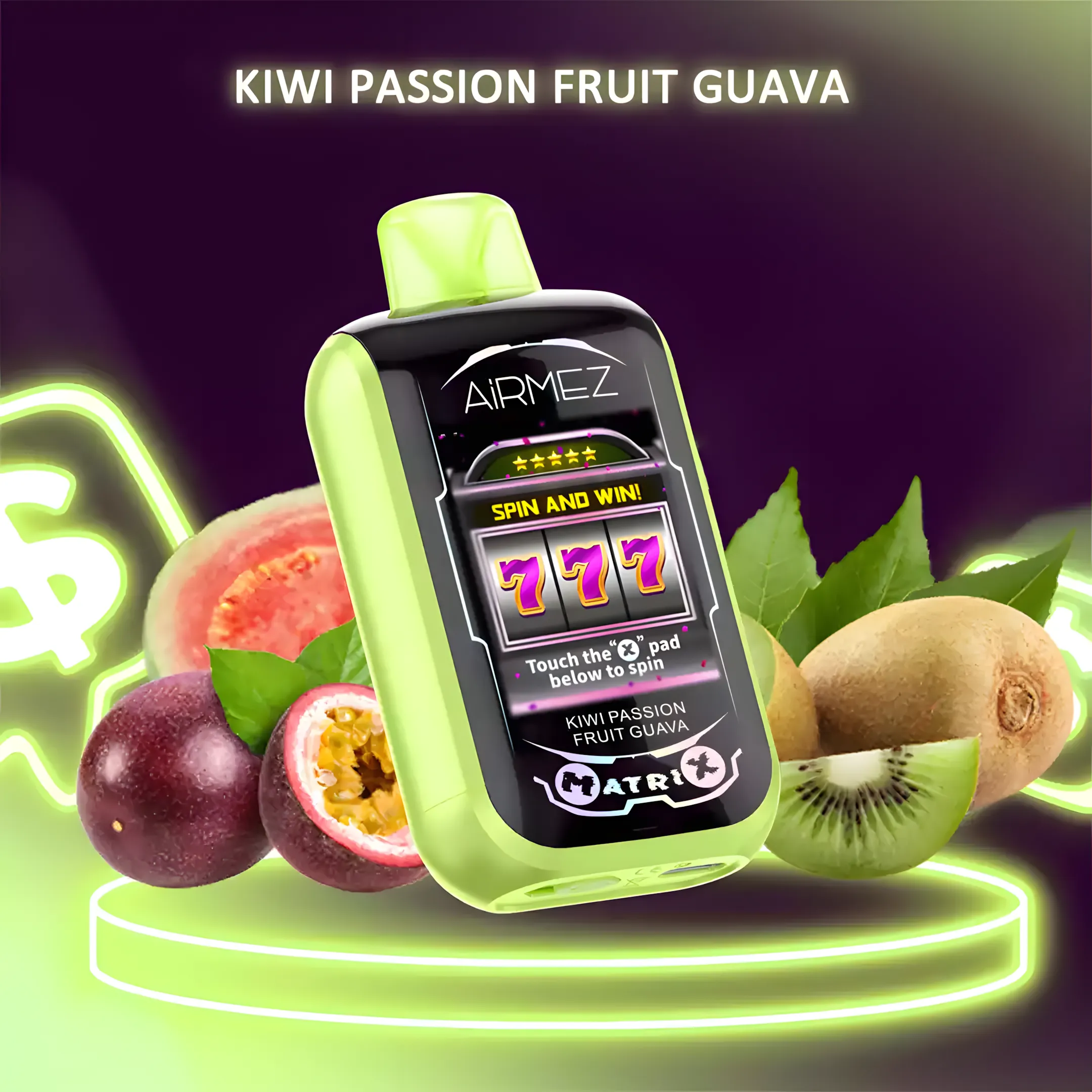 Wysokiej jakości zdjęcie produktu Airmez Matrix Pro 30000, prezentujące jego design i podkreślające cechy takie jak duża bateria 800mAh.