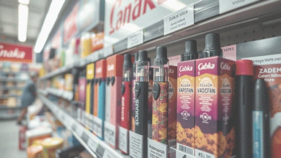 Mały, jednorazowy e-papieros z wyraźnie zaznaczoną liczbą 800 buchów, otoczony elementami graficznymi sugerującymi pułapkę lub nieopłacalność finansową.