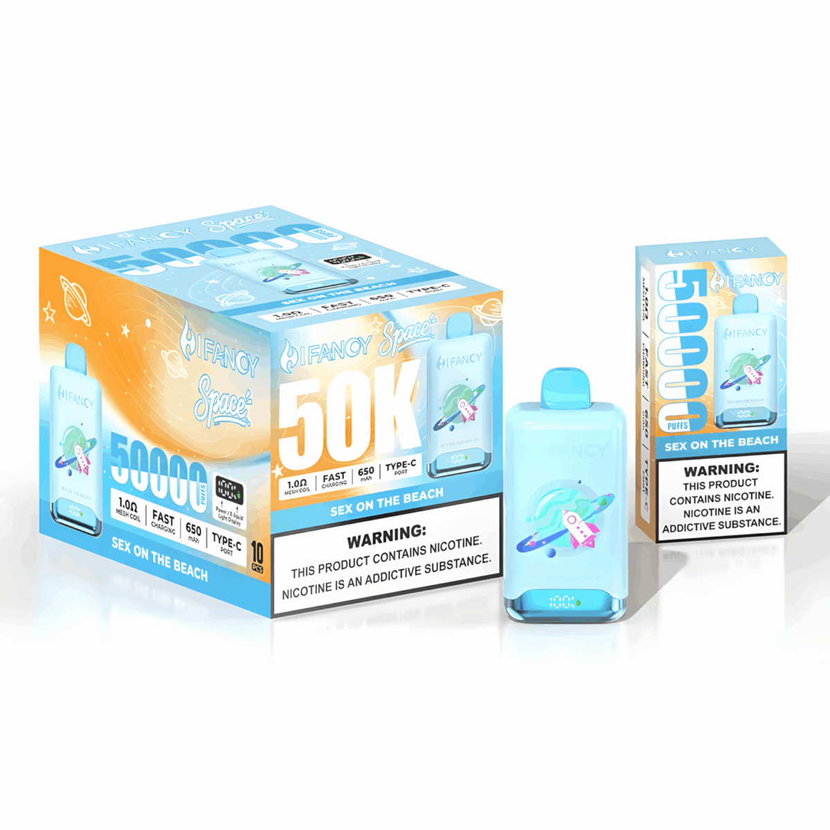 Zdjęcie produktu Hifancy Space 50000 Puffs, prezentujące urządzenie i jego estetykę.